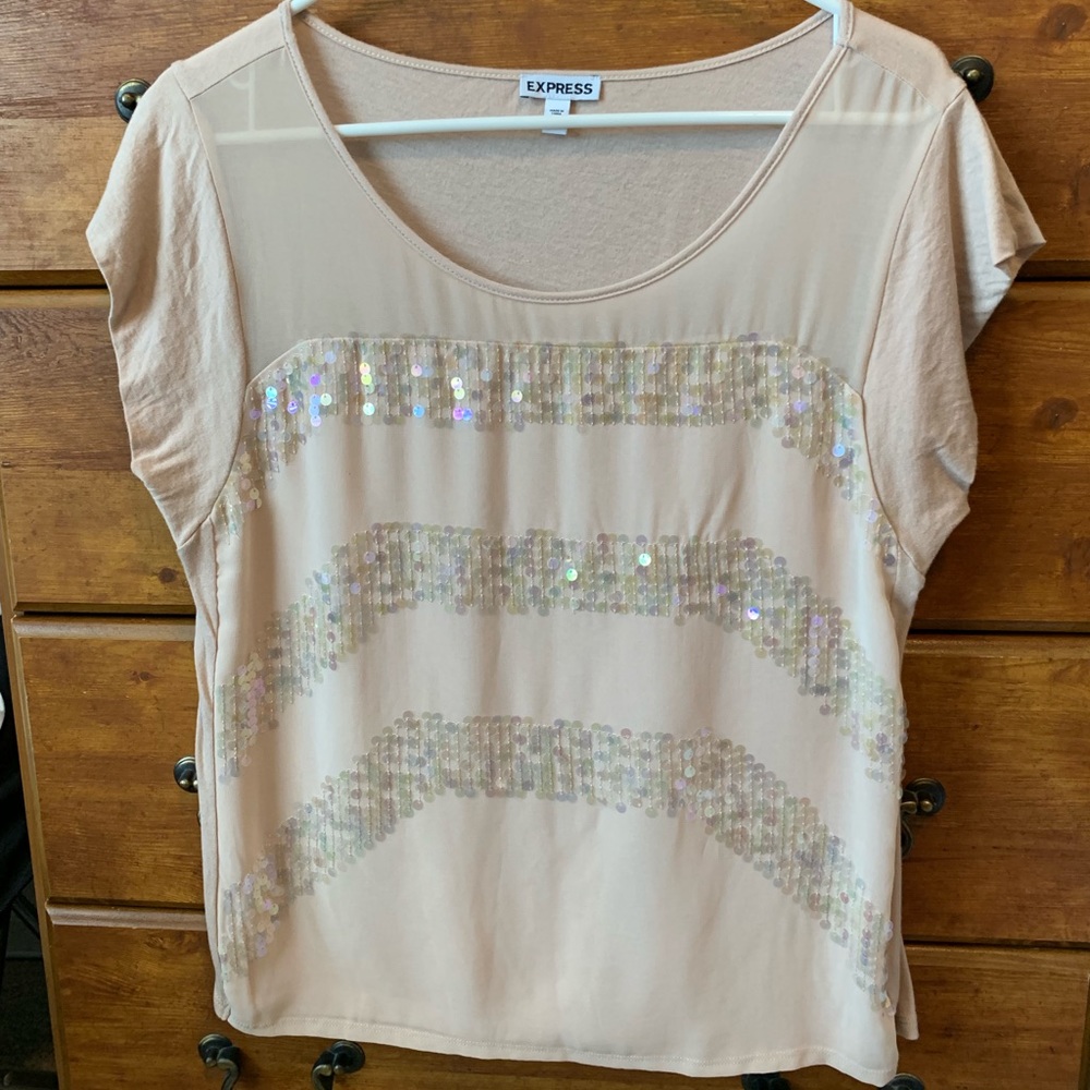 Express sequin top